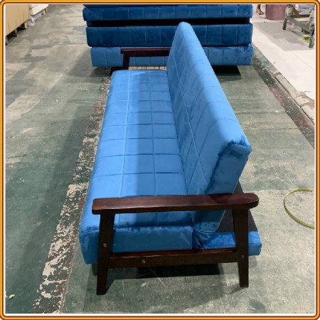 Slatted Blue : Ghế Sofa Băng Đa Chức Năng + Nệm Xanh 